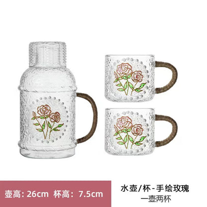 Cooling kettle set High value cold kettle Large capacity high temperature resistant cup Women's summer glass Household kettle Tea pot