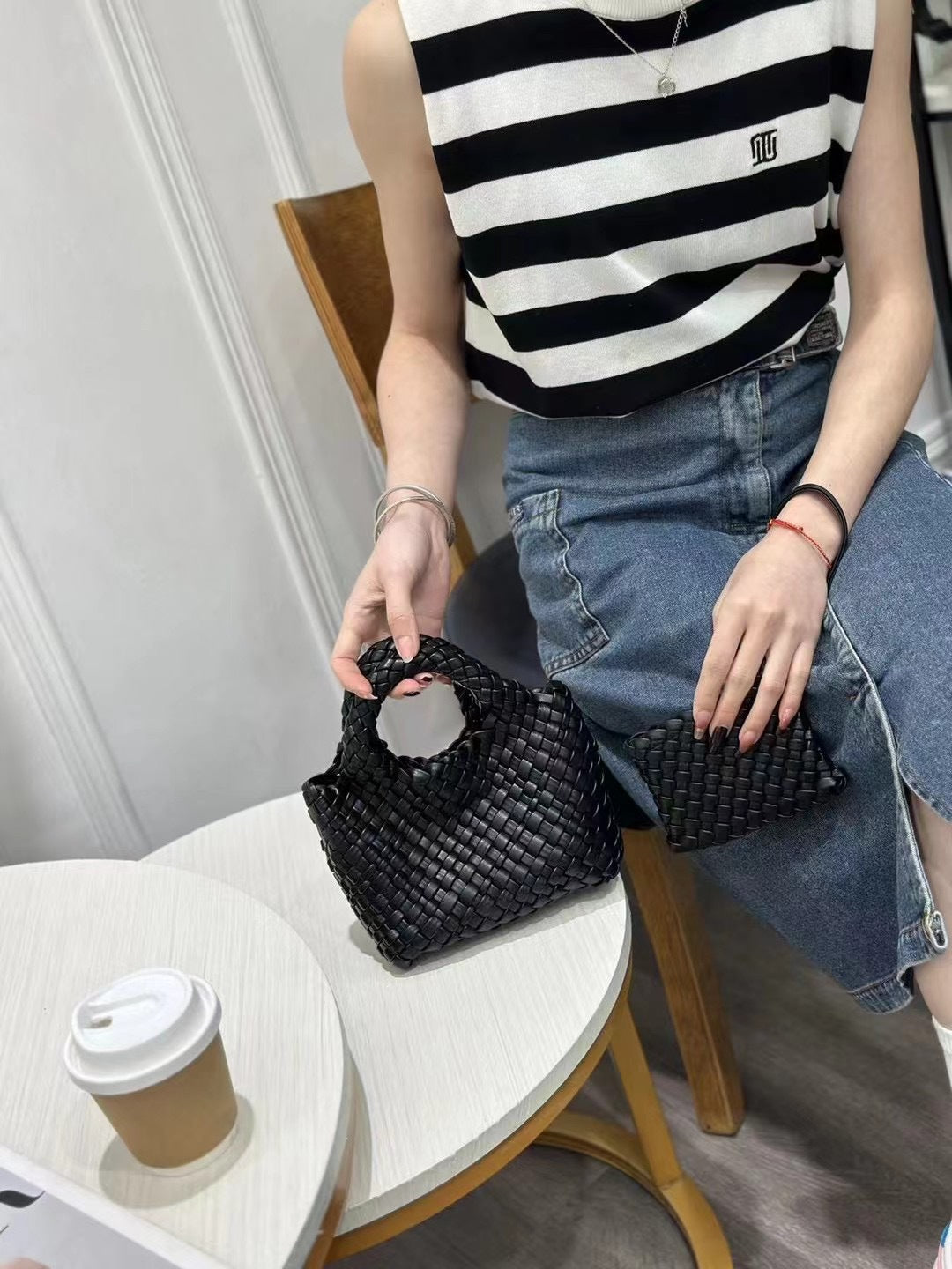 SEALBEER Pure hand-woven vegetable basket bag women's handbag popular new summer high-end mini chain single shoulder oblique span bag