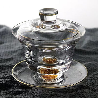 Factory handmade glass personal tea cup Mount Fuji Guanshan Kung Fu teacup heat-resistant Tibetan Jinshan master cup wholesale