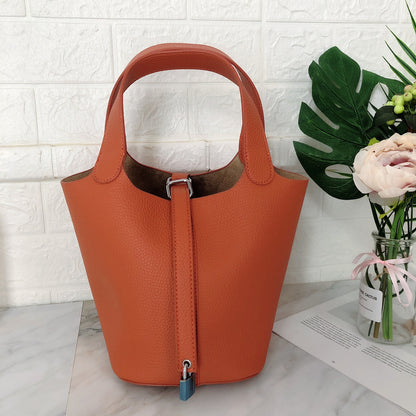 SEALBEER Korean vegetable basket bag women's popular new versatile handbag fashion hand carry child and mother bag color matching bucket bag tide