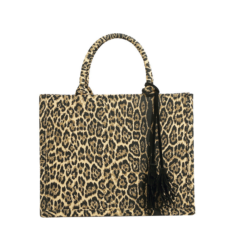 SEALBEER Hot trade New leopard print tote bag women's new leisure shoulder bag large-capacity commuter shopping bag women's handbag