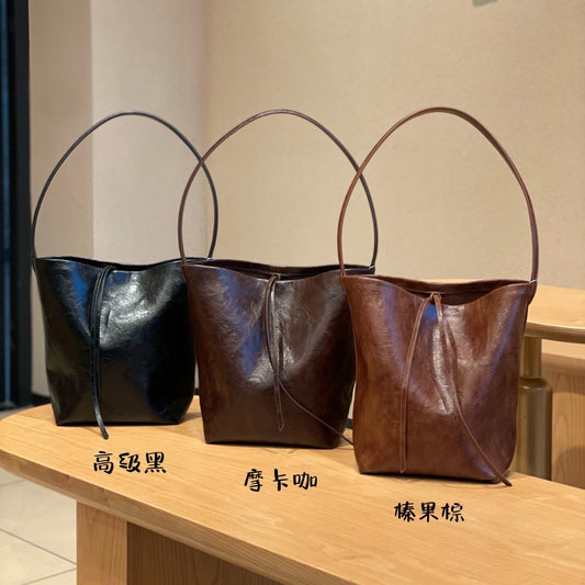 SEALBEER popular New Tote Bag Large Capacity Autumn and Winter Retro Versatile Fashion Shoulder Bag Women's Commuter Underarm Bucket Bag