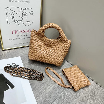 SEALBEER Pure hand-woven vegetable basket bag women's handbag popular new summer high-end mini chain single shoulder oblique span bag