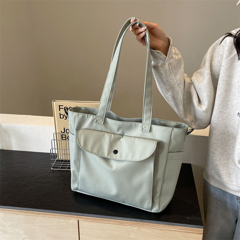 Cross-Border Lightweight and Large Capacity Tote Bag Women's Messenger Bag New Popular Student Shoulder Cloth Bag All-Matching Computer Backpack