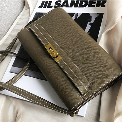 SEALBEER 2025 New Kelly Wallet Summer Fashion One Shoulder Oblique Span Hand Palm Pattern Cowhide Mini Lock Small Square Bag