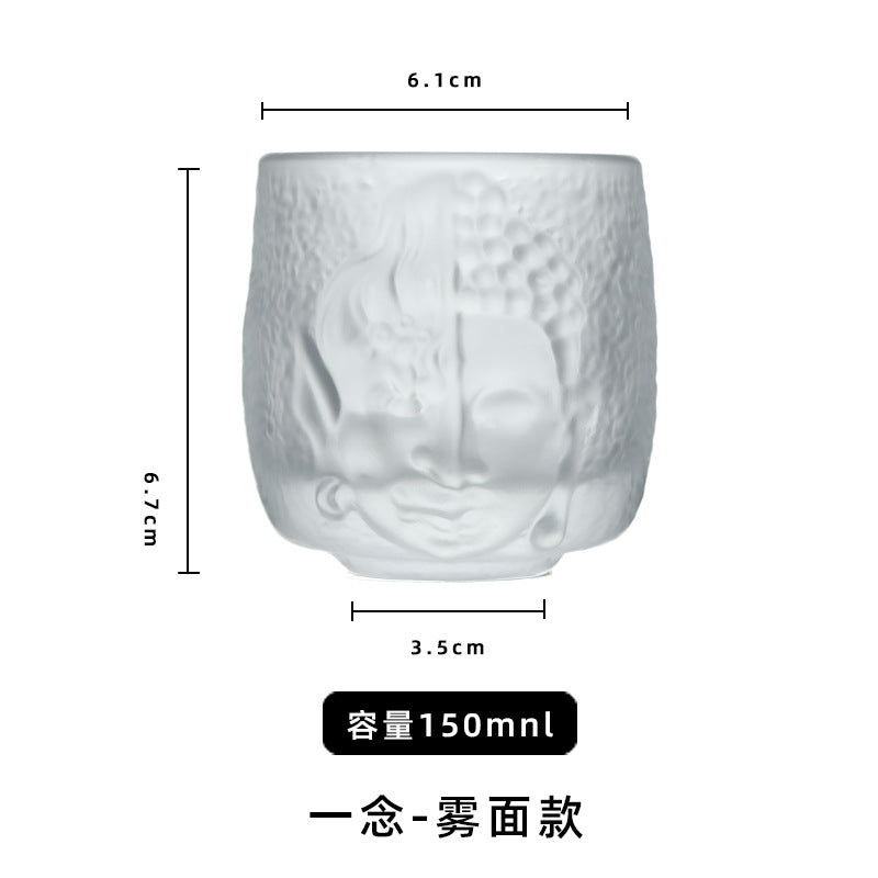 Japanese crystal glass teacup Yinian cup thickened tea tasting cup Kung Fu tea cup high-end master cup single cup wholesale