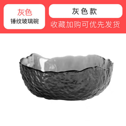 Japanese-style glacier glass salad bowl soup bowl set large fruit bowl household tableware wholesale high-value dessert bowl