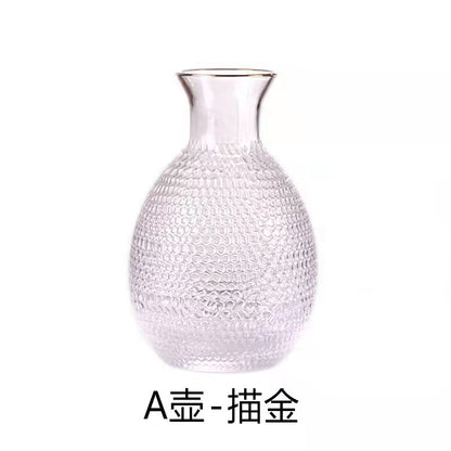 Factory Japanese glass wine jug household wine thermos wine dispenser creative small wine cup Baijiu cup set wholesale