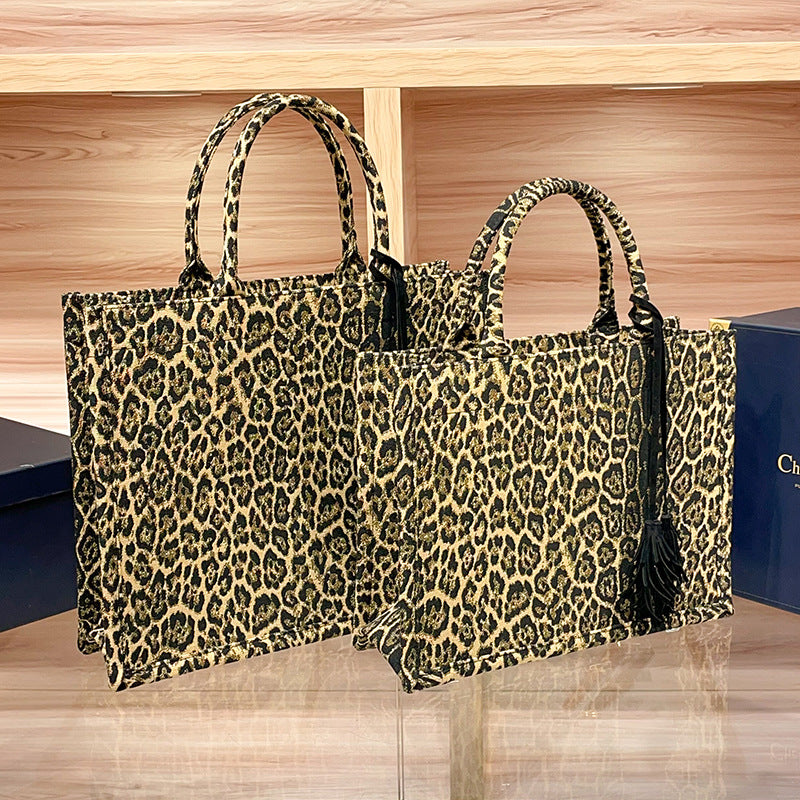 SEALBEER Hot trade New leopard print tote bag women's new leisure shoulder bag large-capacity commuter shopping bag women's handbag