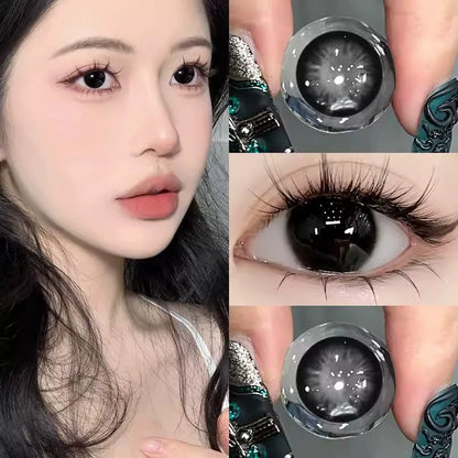 SEALBEER Damei eye black contact lenses for half a year to throw women's large diameter black natural myopia contact lenses official website dress year to throw TN