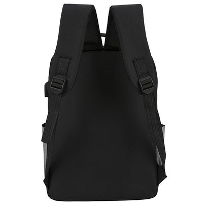 Factory USB Backpack Three-Piece Set New Casual Men's and Women's Same Student Notebook Computer Schoolbag