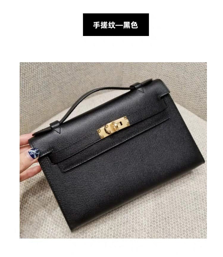 SEALBEER 2025 new palm pattern generation Kelly bag fashionable single shoulder diagonal span portable lock chain cowhide small square bag women