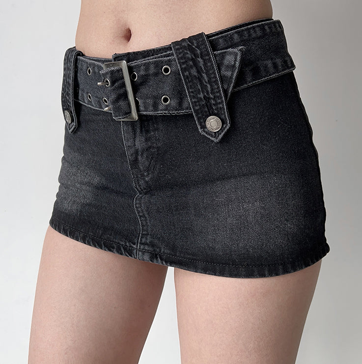 sealbeer - Hot Girl Denim Mini Skirt