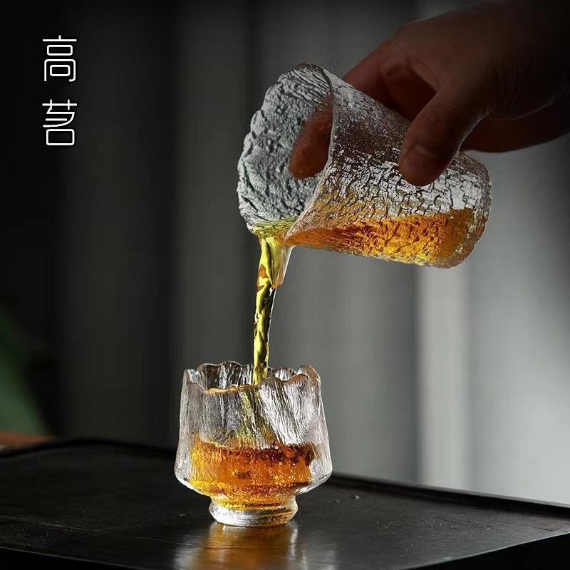 Handmade master cup single cup high-end kung fu teacup single cup crystal glass tea cup glazed tea cup drinking cup