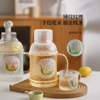 Cooling kettle set High value cold kettle Large capacity high temperature resistant cup Women's summer glass Household kettle Tea pot