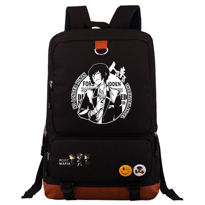 Anime Riman Wenhao Stray Dogs Printed Youth Student Schoolbag Men's and Women's Backpack Travel Bag