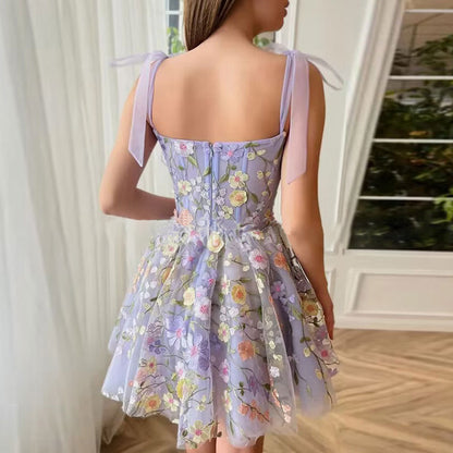 2025 direct sales 2025 New  women's clothing fashion three-dimensional flower embroidery hip-wrapped sexy suspender dress