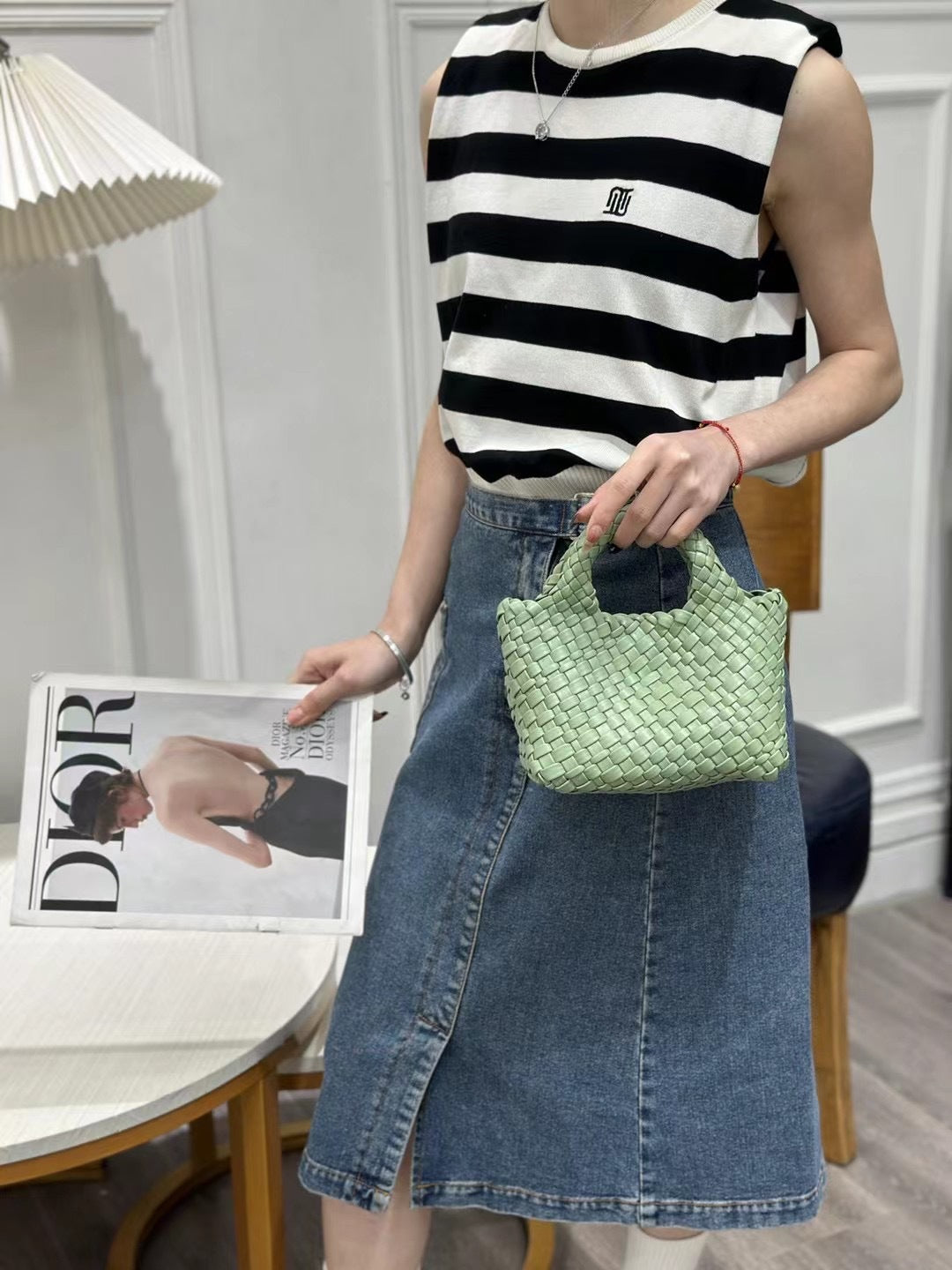 SEALBEER Pure hand-woven vegetable basket bag women's handbag popular new summer high-end mini chain single shoulder oblique span bag