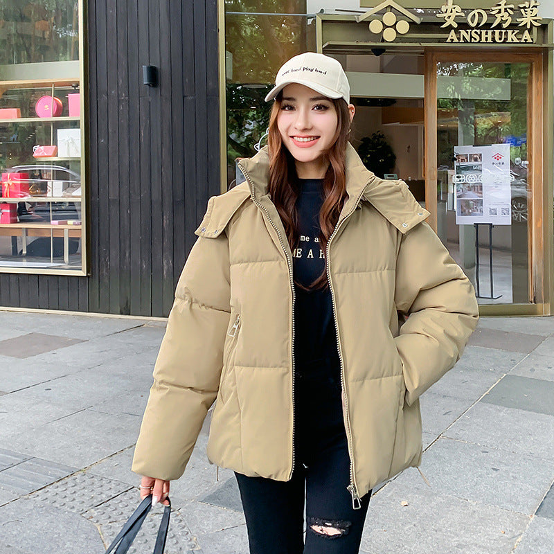 Hot Trade 2024 Winter New Korean Edition Women's Short Down Padded Jacket Thickened Hooded Women's Padded Jacket Student Padded Jacket