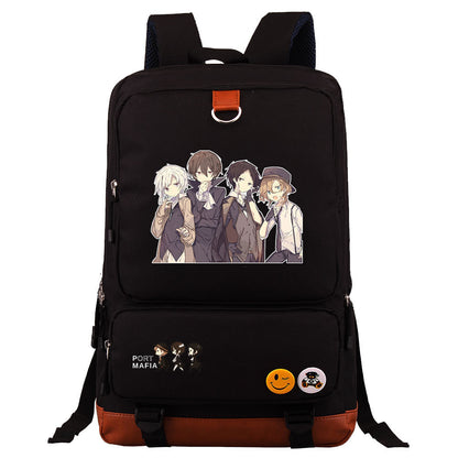 Anime Riman Wenhao Stray Dogs Printed Youth Student Schoolbag Men's and Women's Backpack Travel Bag