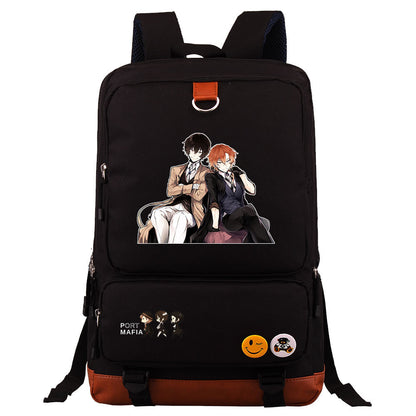 Anime Riman Wenhao Stray Dogs Printed Youth Student Schoolbag Men's and Women's Backpack Travel Bag