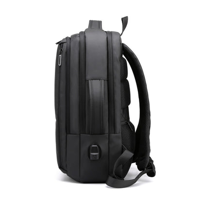 Cross-Border Men's Backpack Fashion Simple Large Capacity Computer Bag Business Commute Backpack Outdoor Leisure Travel Bag