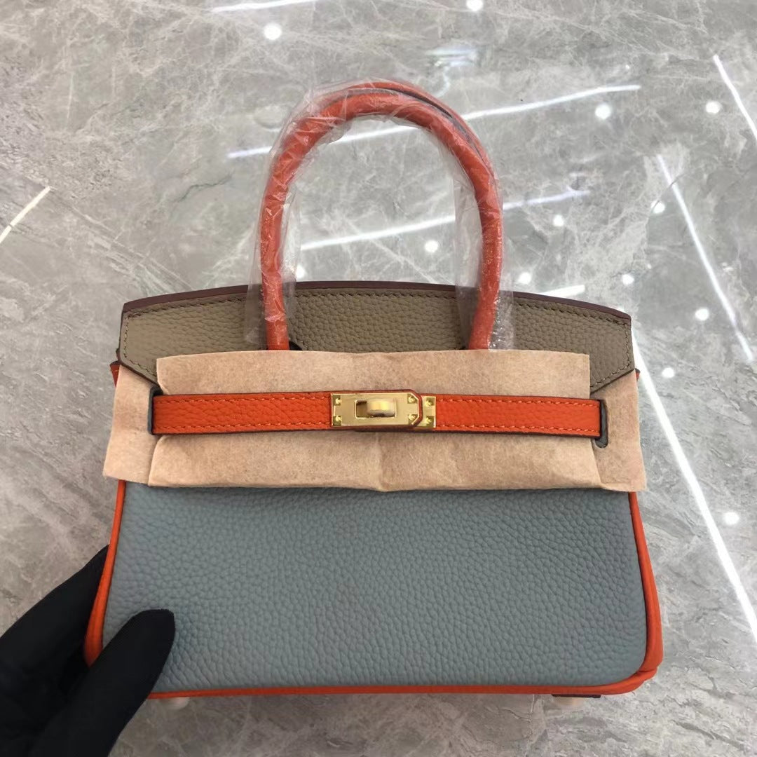 SEALBEER Color matching platinum bag 2025 new bag women's leather bag single shoulder oblique span portable commuter fashion casual bag