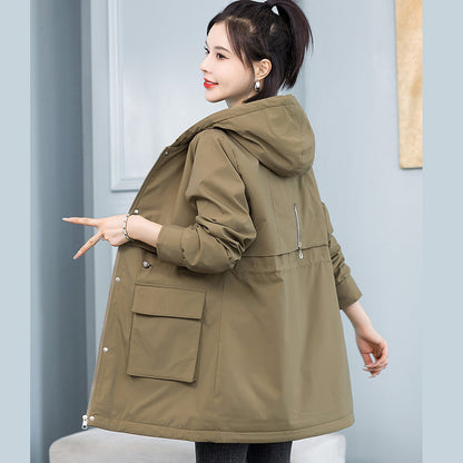 Live face removable one clothes three wear trench coat jacket cotton coat pie overcome women's medium and long cotton clothes waist cotton jacket