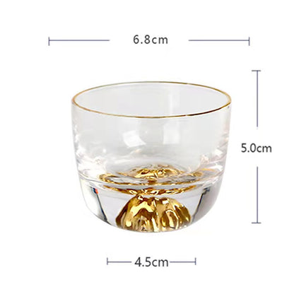 Factory handmade glass personal tea cup Mount Fuji Guanshan Kung Fu teacup heat-resistant Tibetan Jinshan master cup wholesale