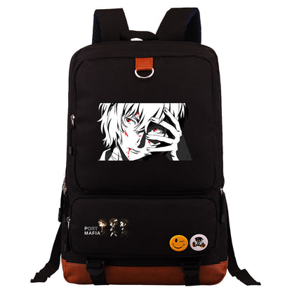 Anime Riman Wenhao Stray Dogs Printed Youth Student Schoolbag Men's and Women's Backpack Travel Bag