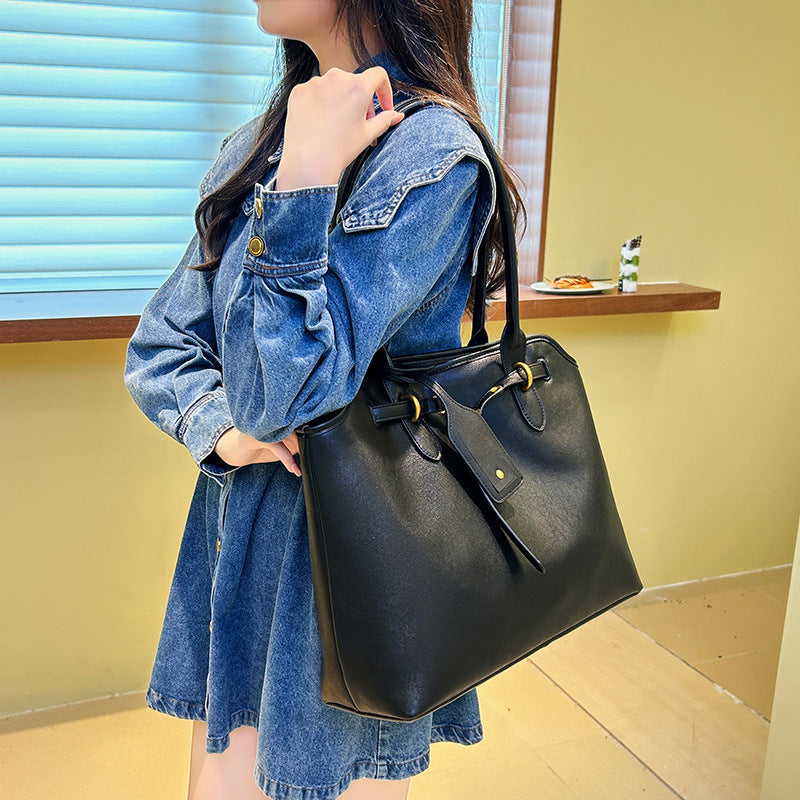 SEALBEER Douyin Internet celebrity same retro versatile shoulder handbag large capacity tote bag women's bag popular new armpit bag