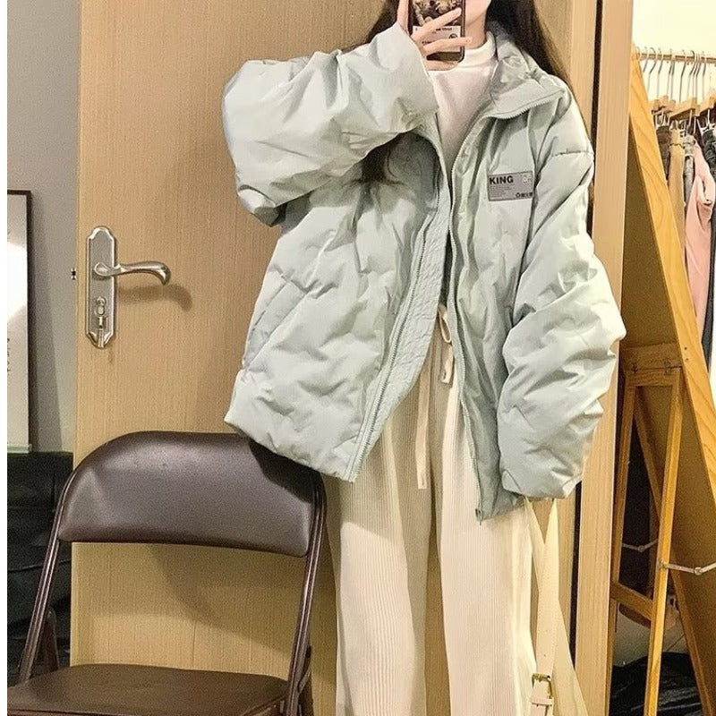 Premium mint green down cotton clothes women's winter new Korean version student casual fashion fried street cotton coat tide