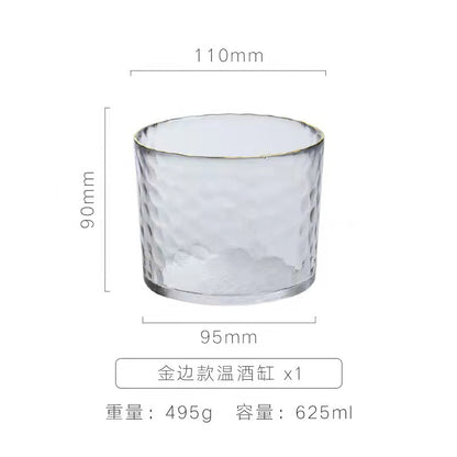 Factory Japanese glass wine jug household wine thermos wine dispenser creative small wine cup Baijiu cup set wholesale