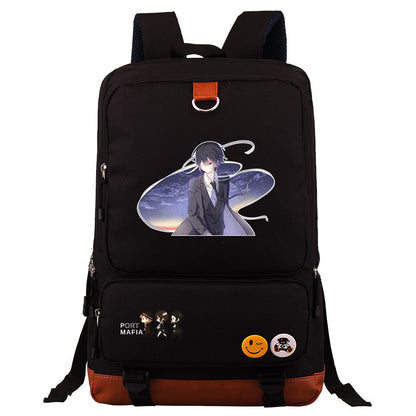 Anime Riman Wenhao Stray Dogs Printed Youth Student Schoolbag Men's and Women's Backpack Travel Bag