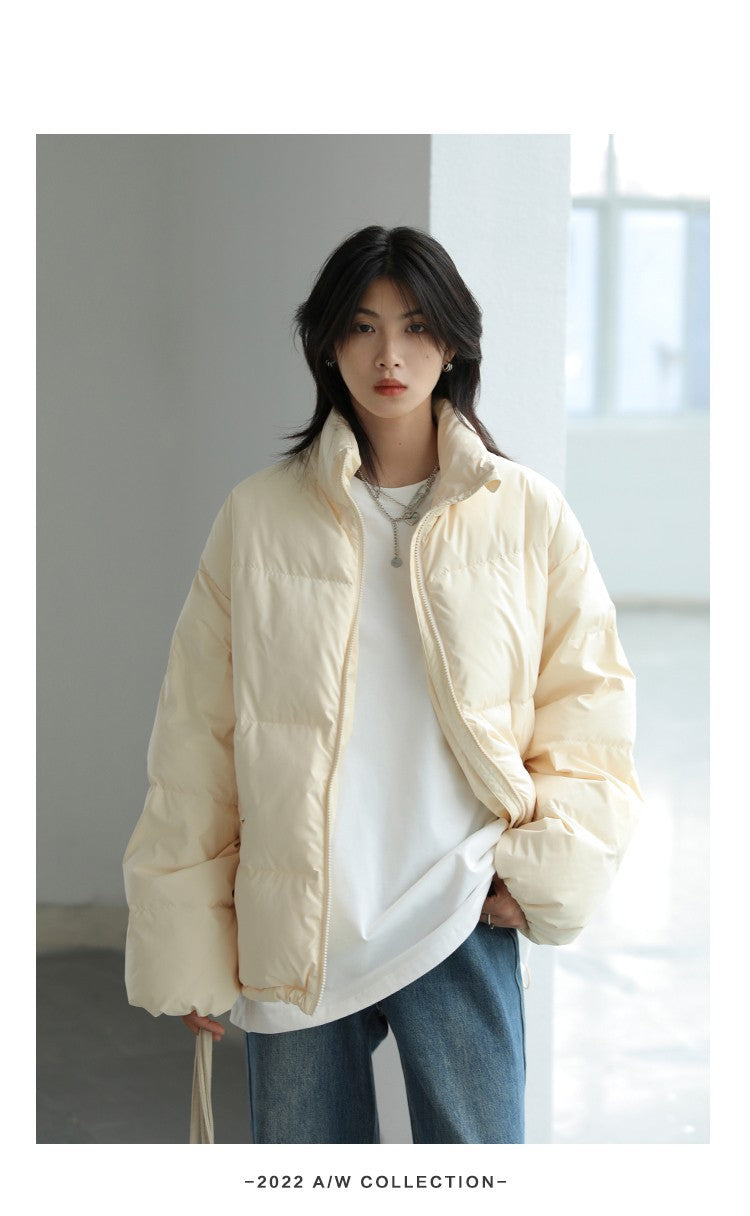 CHICVEN simple bread jacket short 90 white duck down jacket women's winter loose thickened warm jacket