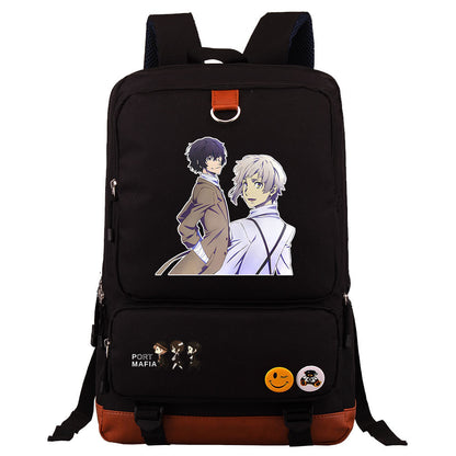 Anime Riman Wenhao Stray Dogs Printed Youth Student Schoolbag Men's and Women's Backpack Travel Bag