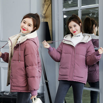 Bread clothes women's short Internet celebrities with the same cotton-padded jacket New student down cotton-padded clothes Korean version loose winter coat cotton-padded clothes