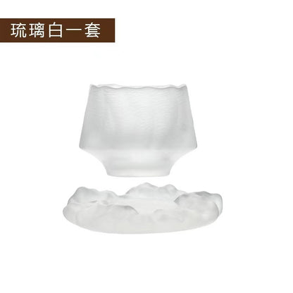 Handmade crystal glass tea cup Kung Fu tea cup pad glazed matte master cup single cup pink ladies tea cup