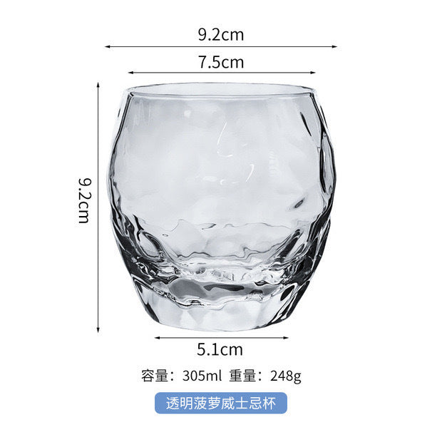 High value white peach crystal glass water cup coffee cup tea cup home hotel mouthwash cup wine cup drinking water ins