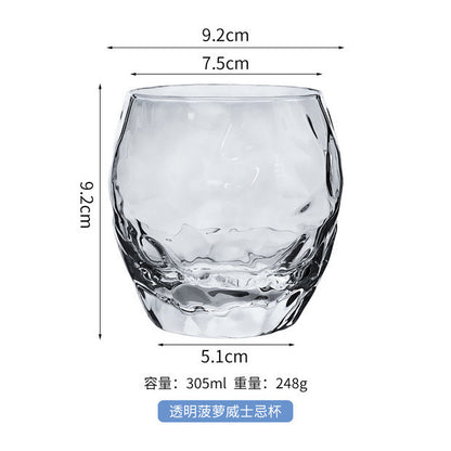 High value white peach crystal glass water cup coffee cup tea cup home hotel mouthwash cup wine cup drinking water ins