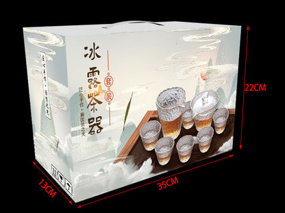 Gift tea set, glass, eagle beak justice cup, cover bowl, kung fu tea ceremony cup, tea tasting master cup, wholesale plus logo.