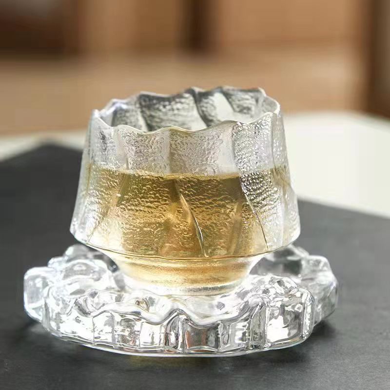 Handmade crystal glass tea cup Kung Fu tea cup pad glazed matte master cup single cup pink ladies tea cup