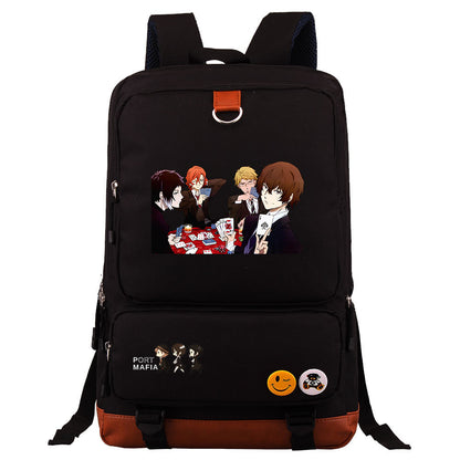 Anime Riman Wenhao Stray Dogs Printed Youth Student Schoolbag Men's and Women's Backpack Travel Bag