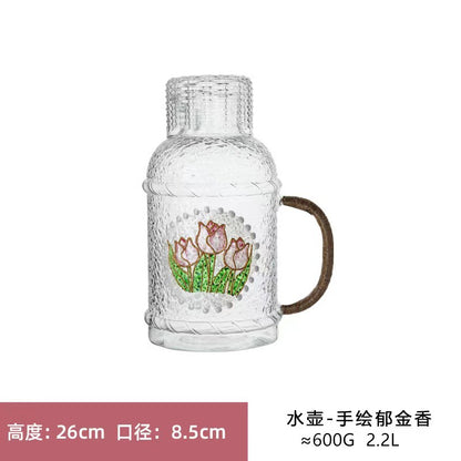 Cooling kettle set High value cold kettle Large capacity high temperature resistant cup Women's summer glass Household kettle Tea pot