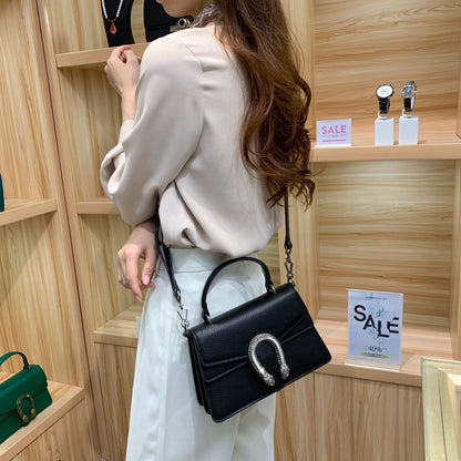 SEALBEER Light luxury bag women's new leather retro handbag high-end single shoulder messenger bag fashionable versatile Bacchus bag women