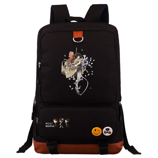 Anime Riman Wenhao Stray Dogs Printed Youth Student Schoolbag Men's and Women's Backpack Travel Bag