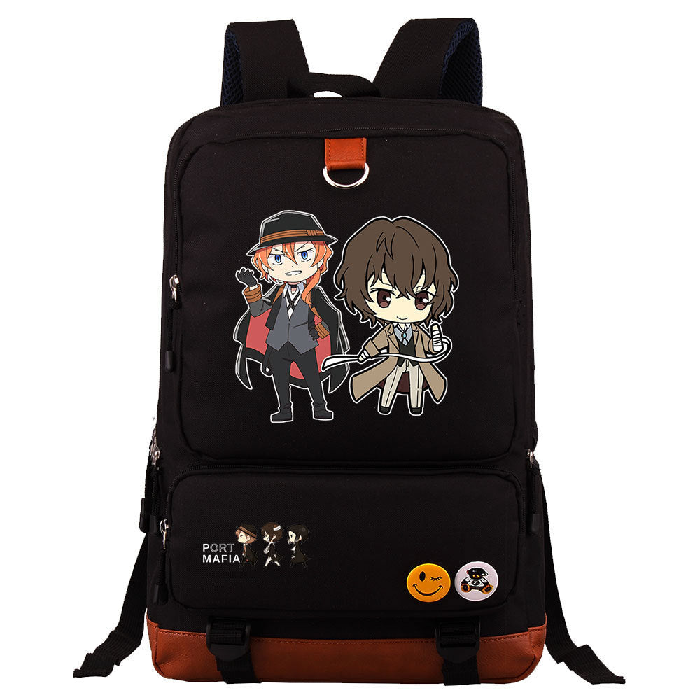 Anime Riman Wenhao Stray Dogs Printed Youth Student Schoolbag Men's and Women's Backpack Travel Bag