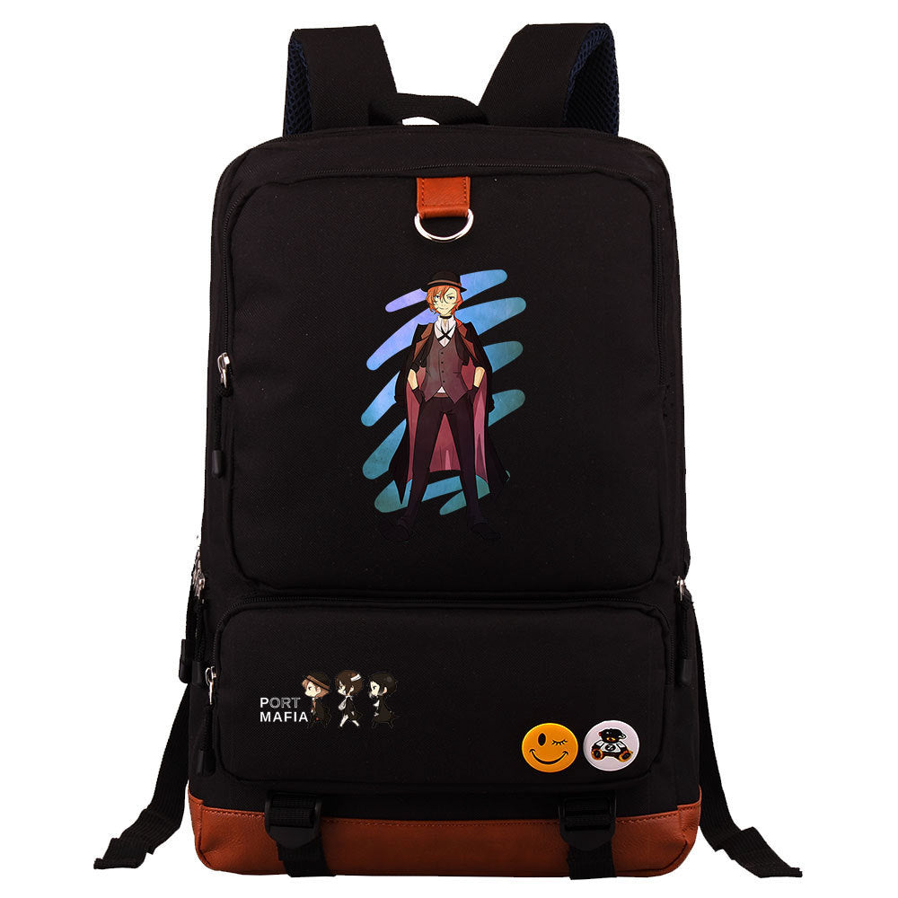 Anime Riman Wenhao Stray Dogs Printed Youth Student Schoolbag Men's and Women's Backpack Travel Bag