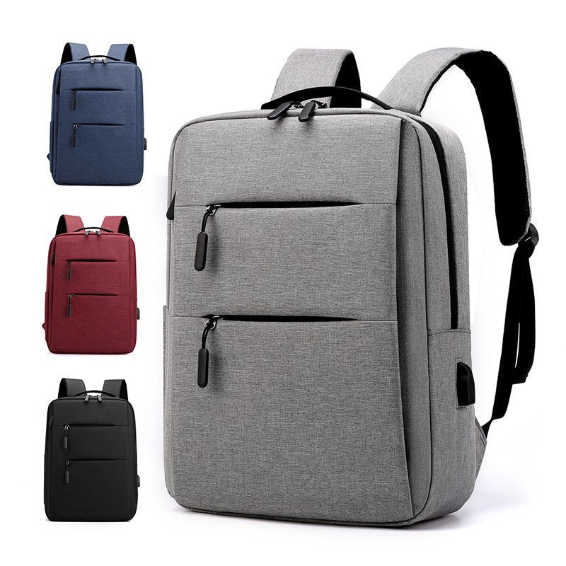 New Backpack Men's Business Casual 15.6-Inch Laptop Bag Printable Logo Student Schoolbag Wholesale