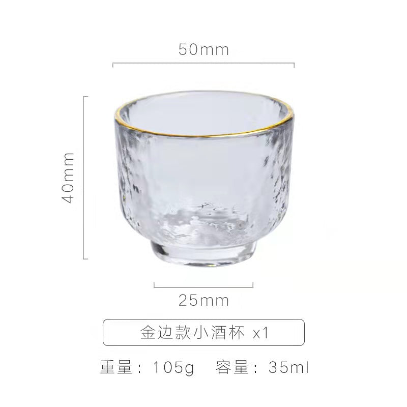 Factory Japanese glass wine jug household wine thermos wine dispenser creative small wine cup Baijiu cup set wholesale